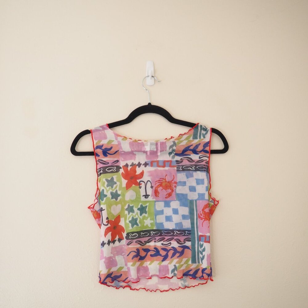 !! Princess Polly Ace Mesh Sleeveless Crop Top sz US 8 - Picture 7 of 8